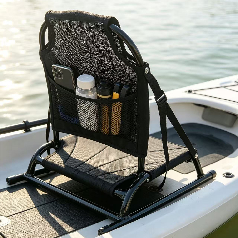 Fishing Kayak Seat - Tragbare Aluminium-Rückenlehne für Kajak, SUP, Paddleboard,